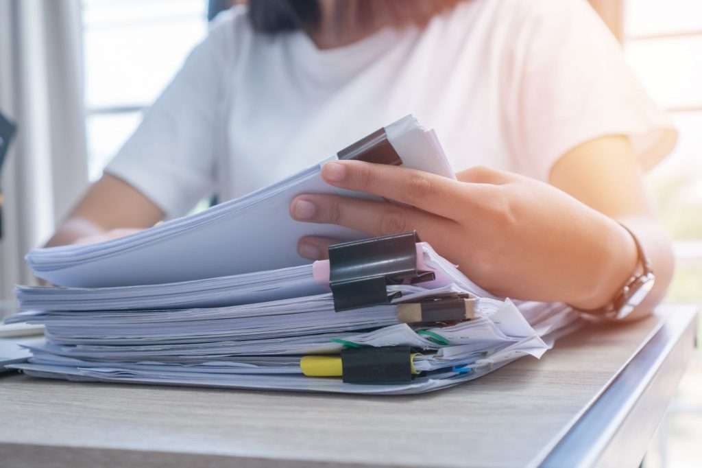 Preparing documents for family lawyer